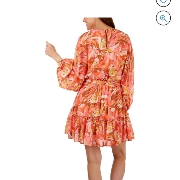 Flying Tomato Orange Ruffle Bottom Dress Sz M NWOT - Picture 2 of 8